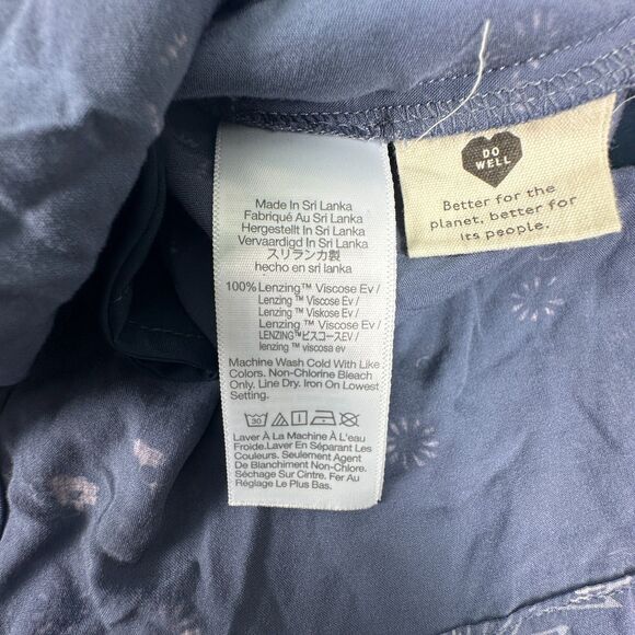 Madewell Blue Floral Button Front Mini Skirt Size XL - Picture 5 of 7